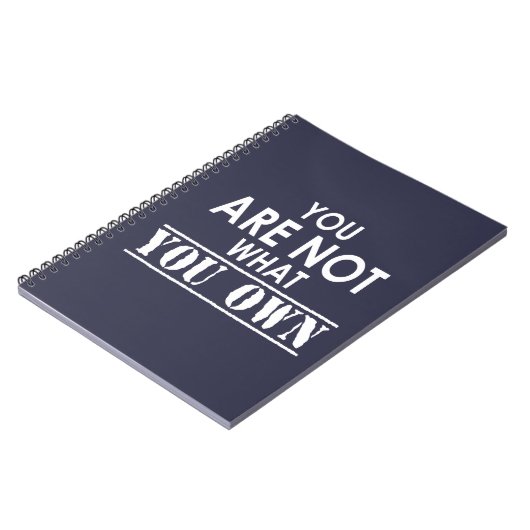 Je bent niet wat je bent notitieboek (Linkerzijde)