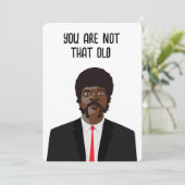 Je bent niet zo'n oude grappige verjaardag bedankkaart (Staand voorkant)
