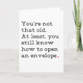 Je bent niet zo'n ouwe Kaart (Voorkant)