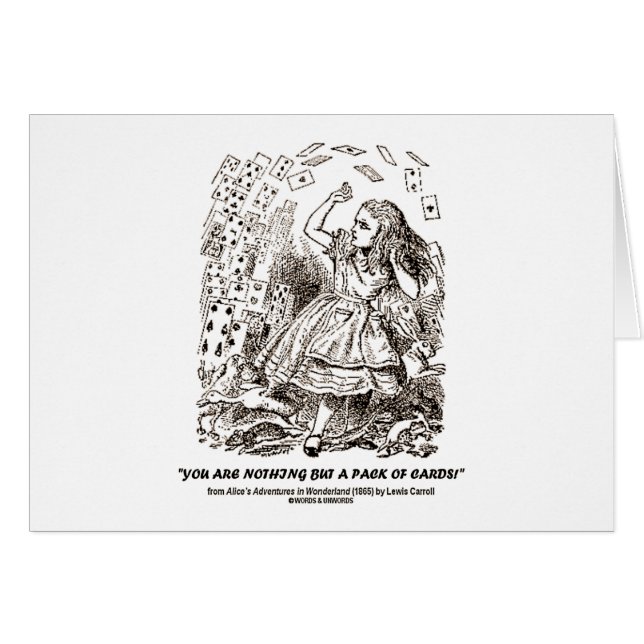 Je bent niets anders dan een pak kaarten (Voorkant Horizontaal)