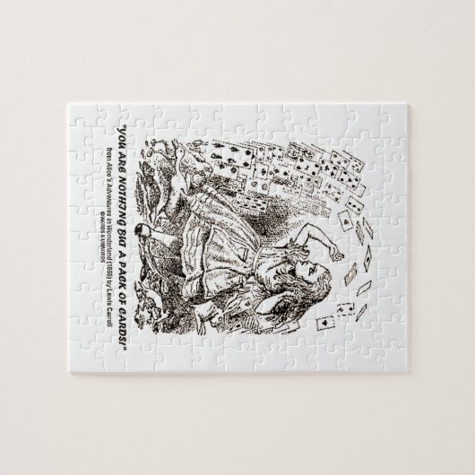 Je bent niets anders dan een pak kaarten legpuzzel (Horizontaal)