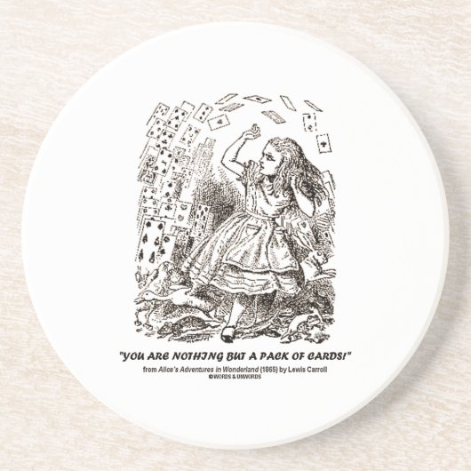 Je bent niets anders dan een pak kaarten zandsteen onderzetter (Voorkant)
