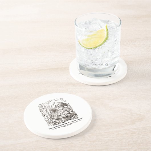 Je bent niets anders dan een pak kaarten zandsteen onderzetter (Zijkant)