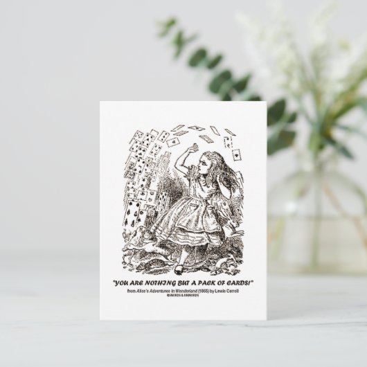 Je bent niets anders dan een roedel Kaarten (Staand voorkant)