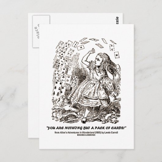 Je bent niets anders dan een roedel Kaarten (Voorkant / Achterkant)