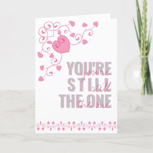 Je Bent Nog Steeds De Enige Typografie Hart Valent Feestdagen Kaart