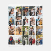 Je bent nog steeds de One 20 Vertical Photo Collag Fleece Deken (Voorkant)