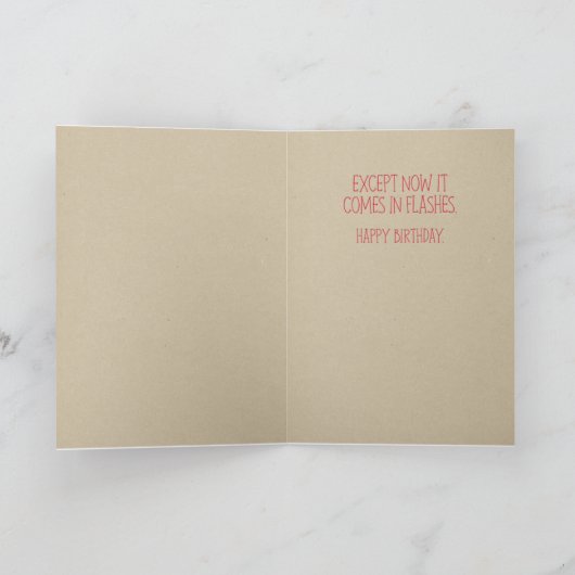 Je bent nog steeds een warme verjaardag kaart (Binnen)