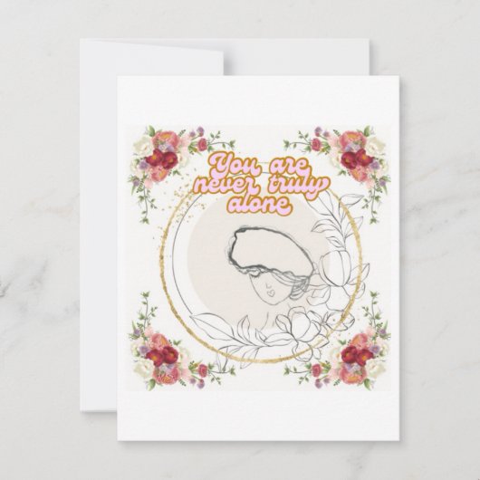 Je bent nooit echt alleen-platte Kaart (Voorkant)