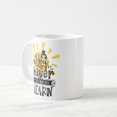 Je bent nooit te oud om te leren, koffiemok (Voorkant links)