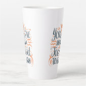 Je bent nooit te oud om te leren latte mok (Voorkant)