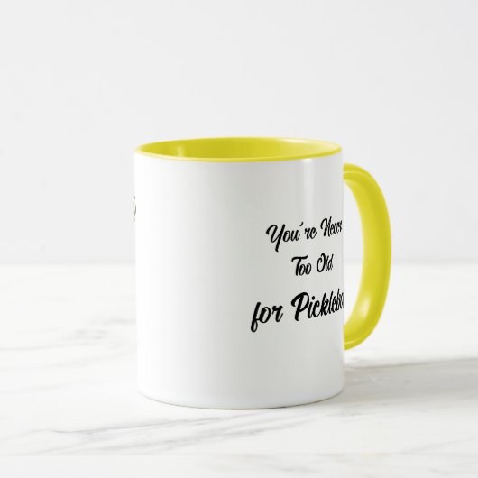 Je bent nooit te oud voor Pickleball Mok (Voorkant rechts)