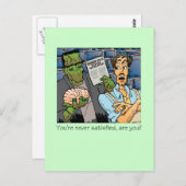 Je bent nooit tevreden briefkaart (Voorkant / Achterkant)