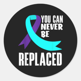 Je Bent Nooit Vervangbaar Preventie Bewustzijn Ronde Sticker