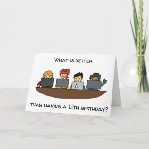 "JE BENT NU EEN *TIENER* GEFELICITEERD MET JE 13e  Kaart