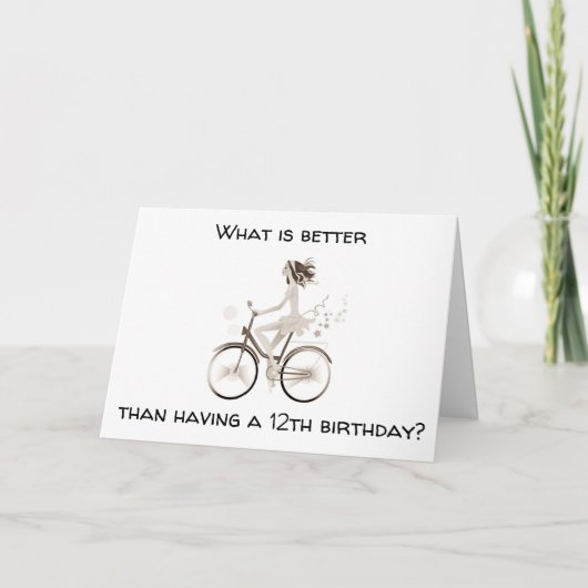 "JE BENT NU EEN *TIENER* GELUKKIGE 13E VERJAARDAG KAART (Voorkant)