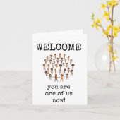 Je bent nu een van ons, Welkom Nieuwe Medewerker K Kaart (Gele Bloem)