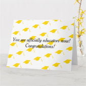 Je bent nu officieel opvoeders Gefeliciteerd Kaart (Gele Bloem)
