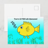 Je bent O-Fish-Geweldige zwemende goudvis Briefkaart (Voorkant / Achterkant)