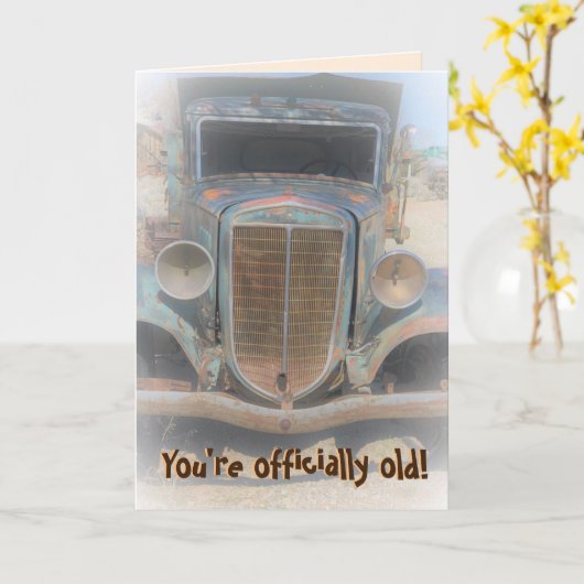 Je bent officieel een oude Kaart (Gele Bloem)