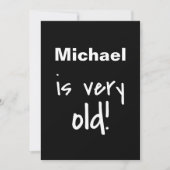 Je bent Old Black 40th Birthday Party Invitation Kaart (Voorkant)
