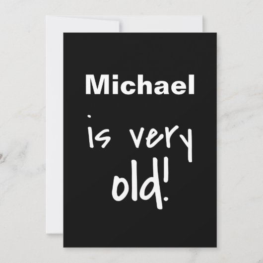 Je bent Old Black 40th Birthday Party Invitation Kaart (Voorkant)