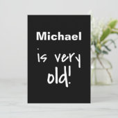 Je bent Old Black 40th Birthday Party Invitation Kaart (Staand voorkant)