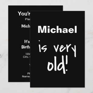 Je bent Old Black 40th Birthday Party Invitation Kaart