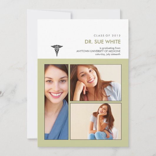 Je bent omgevormd tot Caduceus Medical Afstuderen Kaart (Voorkant)