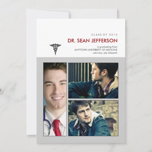 Je bent omgevormd tot Caduceus Medical Afstuderen Kaart (Voorkant)