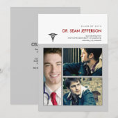 Je bent omgevormd tot Caduceus Medical Afstuderen Kaart (Voorkant / Achterkant)