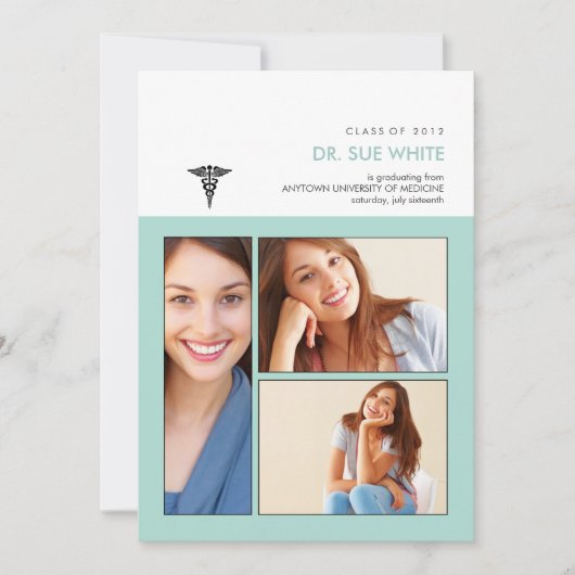 Je bent omgevormd tot Caduceus Medical Afstuderen Kaart (Voorkant)