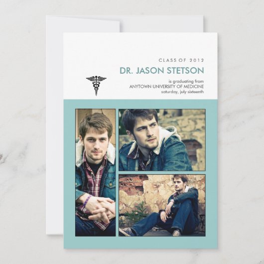 Je bent omgevormd tot Caduceus Medical Afstuderen Kaart (Voorkant)