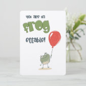 Je bent on-frog-ettable! | Een Ribbit-ing verjaard Kaart (Staand voorkant)