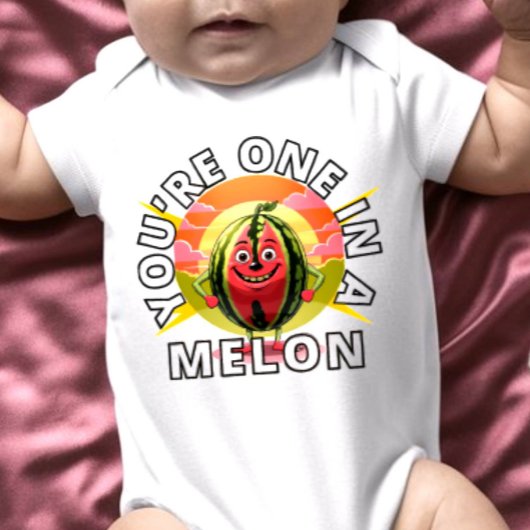 Je bent One in a Melon Watermelon Funny Design Romper