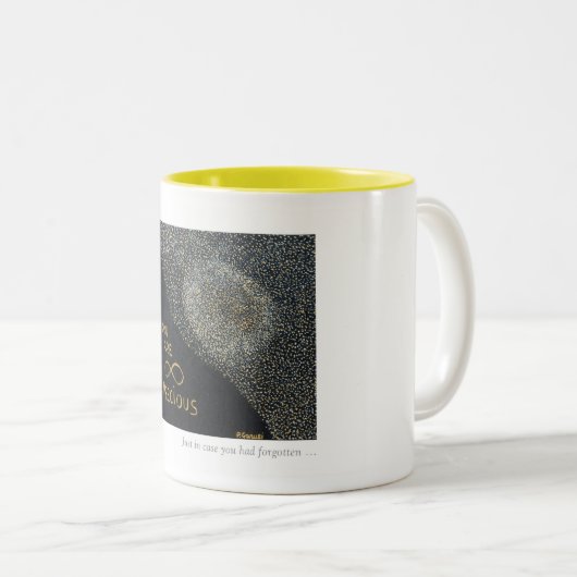 Je bent oneindig waardevol tweekleurige koffiemok (Voorkant rechts)