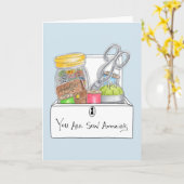 Je bent ongelooflijk goed met naald en draad kaart (Gele Bloem)