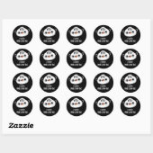 Je bent ongelooflijk grappig Dimsum Bao Pun Dark B Ronde Sticker (Vel)