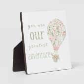 Je bent ons grootste avontuur voor baby girl fotoplaat (Voorkant)