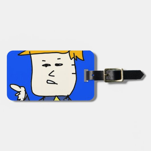 je bent ontslagen cartoon jongen bagagelabel (Voorkant horizontaal)