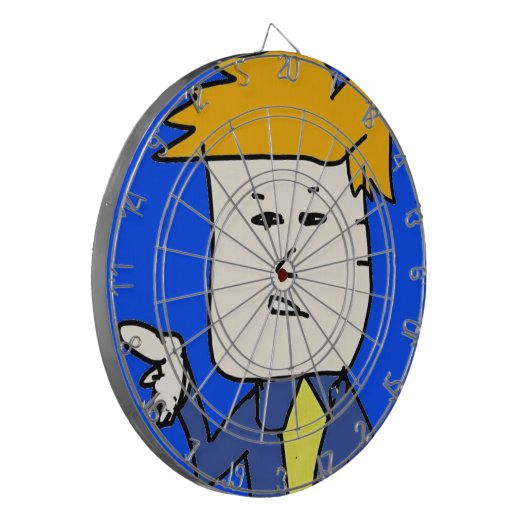 je bent ontslagen cartoon jongen dartbord (Voorkant Links)