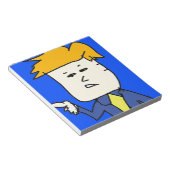 je bent ontslagen cartoon jongen notitieblok (Schuin)