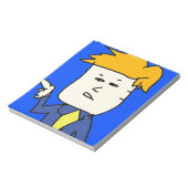 je bent ontslagen cartoon jongen notitieblok (Linkerzijde)