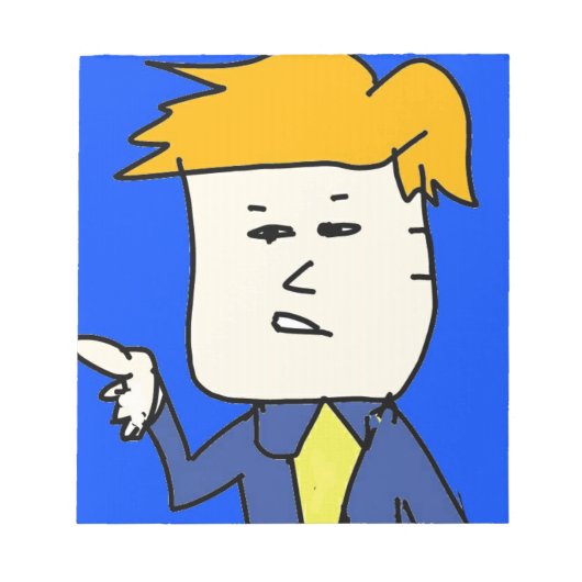 je bent ontslagen cartoon jongen notitieblok (Voorkant)