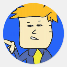 je bent ontslagen cartoon jongen ronde sticker