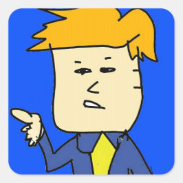 je bent ontslagen cartoon jongen vierkante sticker