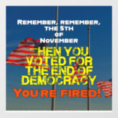 Je bent ontslagen! Raamsticker (Vel)