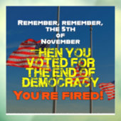 Je bent ontslagen! Raamsticker (Vel 3)