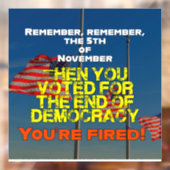 Je bent ontslagen! Raamsticker (Vel 2)