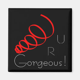 Je bent onze prachtige rode spiraalvormige magneet